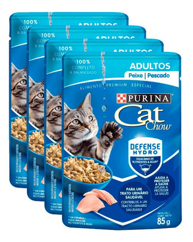 Alimento Húmedo Para Gato Cat Chow Pack Surtido X4 85 Gr