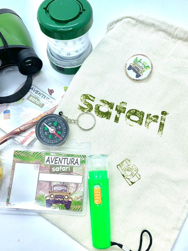 Super Kit Aventura Safari Com Lanterna Camping - 19 Itens