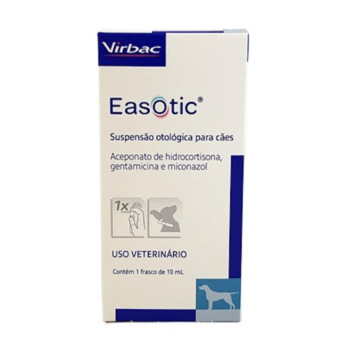 Solução Otológica Para Cães Easotic 10ml - Virbac