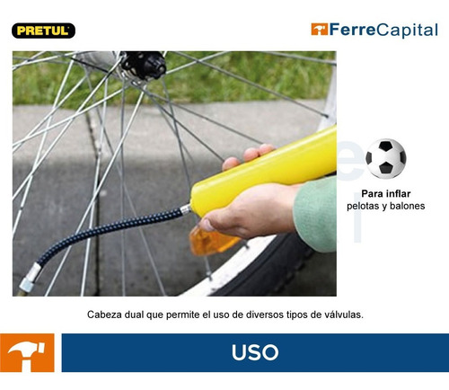 Bomba Manual Compacta Ligera Para Inflar Balones