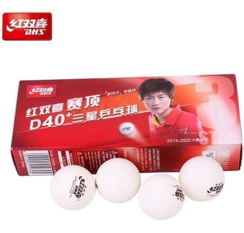 Nova Bola Tênis De Mesa Plástico Dhs D40+ 3 Estrelas 10 Unid