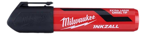 Plumón Negro Extra Grande Punta De Cincel Milwaukee 48223260