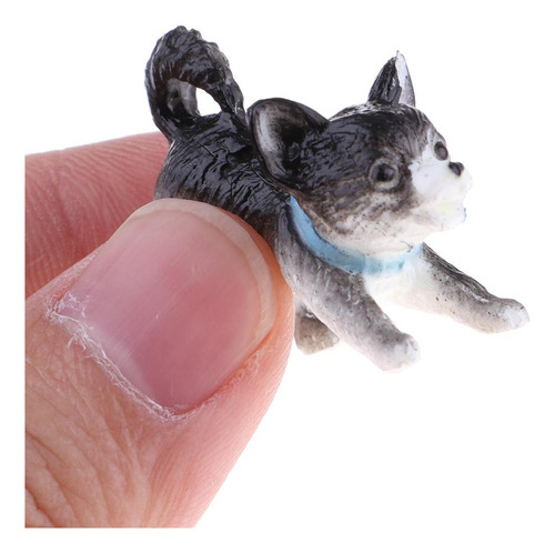 6x Figura De Cachorro Gato De Simulación En Miniatura