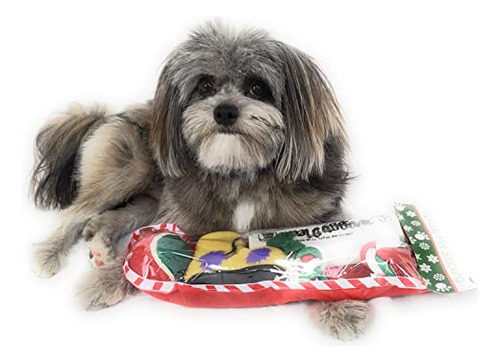Calcetín Navideño Para Perros. Juguete Para Periódicos O Bot