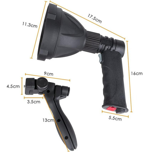 Linterna Super Brillante 1200lm Recargable Caza Camping Luz Blanco