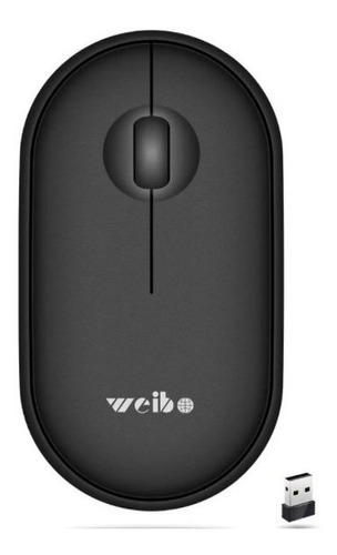 Mouse Wireless 6100 Weibo Alta Precisão D 2,4ghz Transmissão Cor Preto