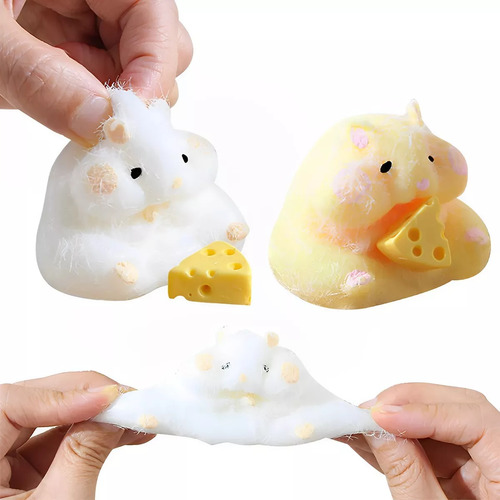 2 Juguetes De Peluche Squeeze Hamster Y 2 X Cat Scratch Para