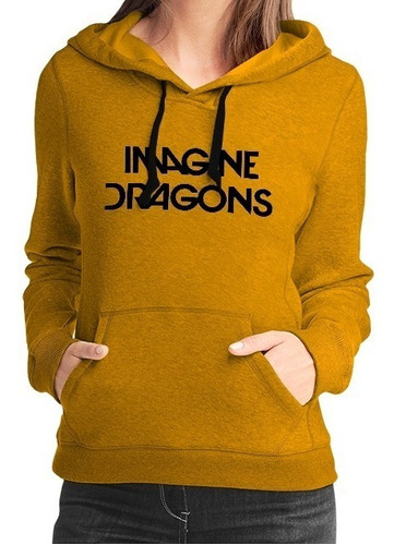 Buzo Hoddie Capota Cerrado Dama Imagine Dragons