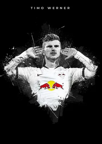 comprar Quadro Placa Mdf Decoração Timo Werner Poster Futebol