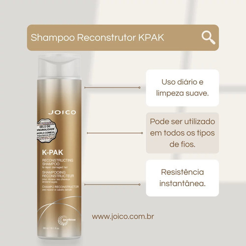 Joico K-pak Dourado Shampoo300ml Original Selo Full