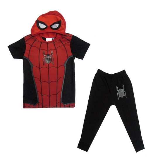 Marvel Pijamas de Manga Larga para niños Spiderman Ajuste Ceñido 