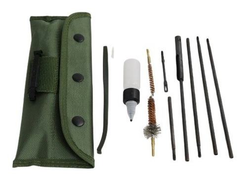 Kit De Limpieza Para Pistola O Rifle Cepillo Metálico 11pzs