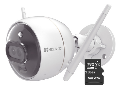 Ezviz Cámara Bala Ip C3x-plus-256 2 Mp Micro Sd 256 Gb Almacenamiento Wifi / Doble Lente Visión Nocturna A Color / Audio Dos Vias / Detección De Movimiento Con Notificación Push / Alerta Sirena Y Luz 