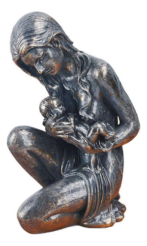 Madre Hijo Estatua Estatua Familia 16.5 × 11.5 × 26 Cm