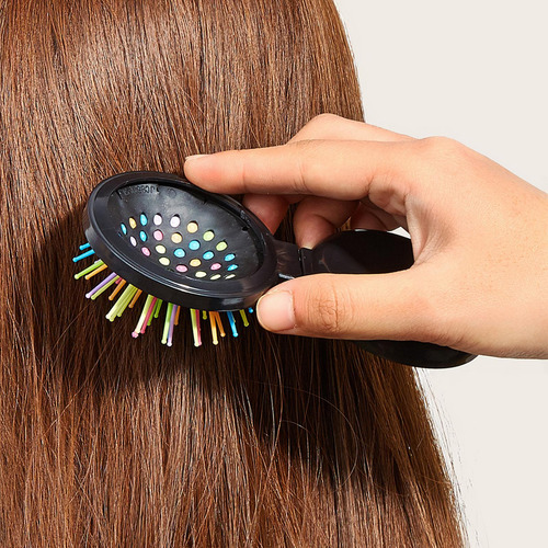 Peine Con Espejo Cepillos Redondos Para El Cabello Negro