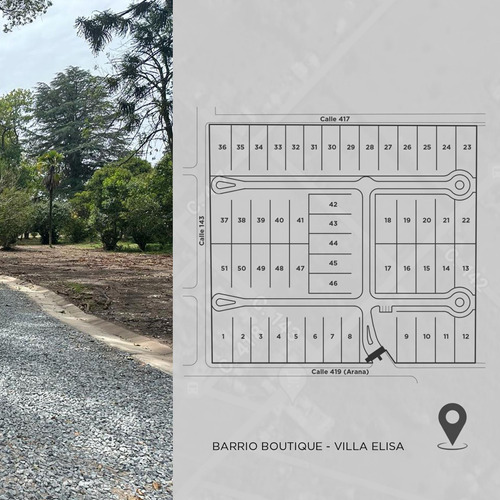 Lote En Venta Villa Elisa B. Cerrado  La Carola 