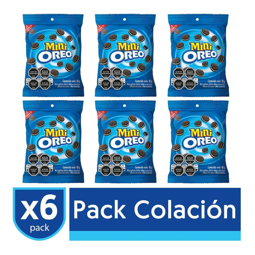 Imagen 1 de 3 de Galletas Rellenas Oreo® Mini Vainilla Pack 40g X6 Unidades