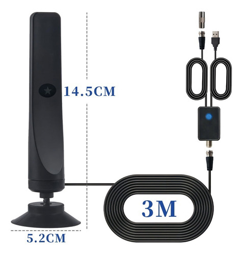 Antena Tv Digital Hd Indoor, Antena Smart Tv Plug Play'
