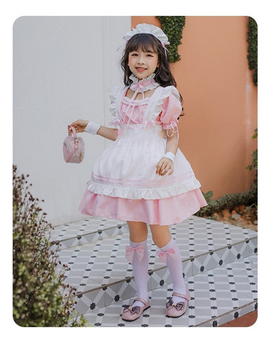 Linda Ropa Infantil Alice Maid De Loli Niños Disfraz Cosplay