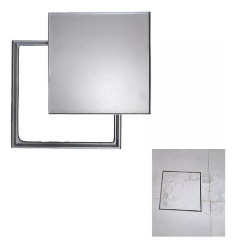 Tampa 40x40 Caixa Passagem E Inspeçao Invisivel Aluminio