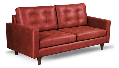 Sofa Napoles 3 Cuerpos Cuero Kentucky - Latam Home