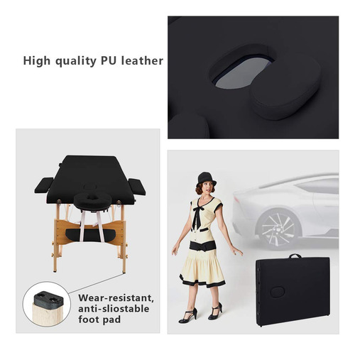 Cama De Masaje Portátil Ajustable Con Bolsa De Transporte Ne Color
