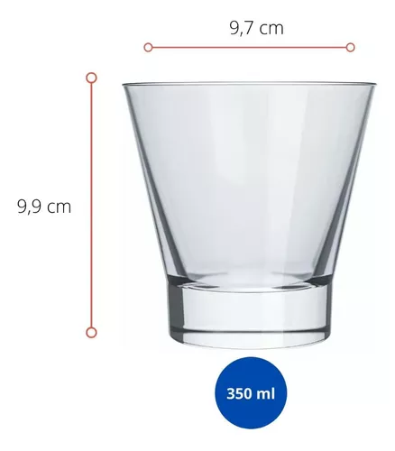 Jg com 6 copos Baixo para Whisky em vidro transparente 330ml Ocean -  Hauskraft
