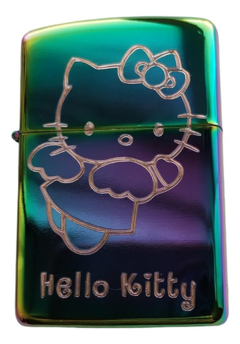 Encendedor Recargable Bencina Plateado Hello Kitty