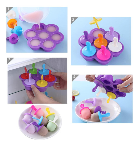 Moldes De Silicona Para Paletas, Mini Molde Para Paletas De