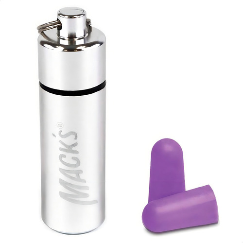 Protetor Auricular Mack's Slimfit 29db 7 Pares + Case Cor Violeta