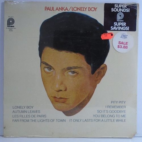 Paul Anka - Lonely Boy Lp Les Filles De Paris Lacrado Época