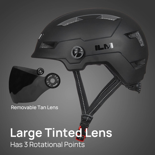 Ilm Casco De Bicicleta E3-10l Con Luz Led Recargable Mmg