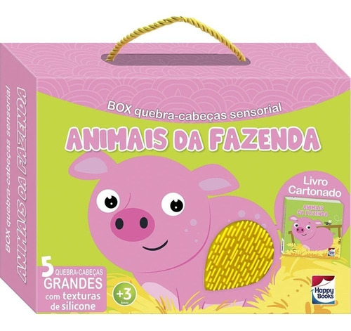 Livro + Quebra-cabeças Sensoriais : Animais Da Fazenda