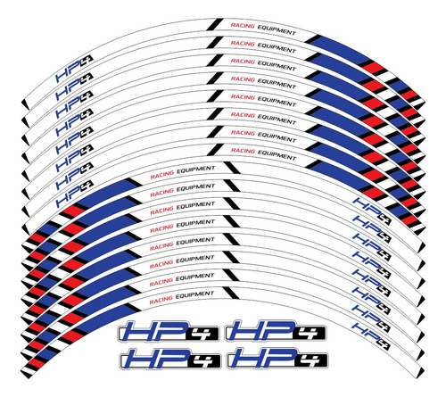 Adesivos Friso Refletivo Compatível Com Moto Bmw Hp4 Fri018