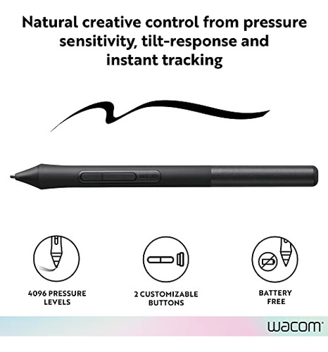 Wacom Lp1100k 4k - Bolígrafo Para Tableta Intuos, Color Negr