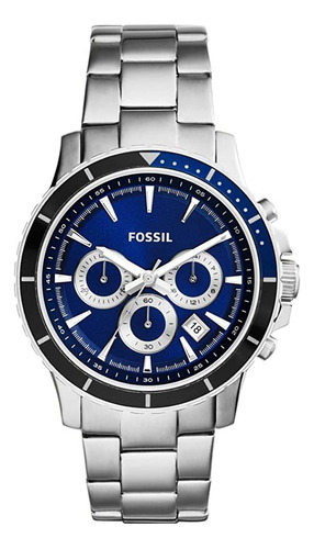 Fossil Ch2927 Bracel De Acero Inoxidable De Dial Azul De Bri