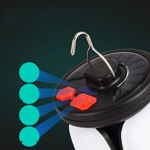 Portatil Recargable Emergencia Luces Led Lámpara Carga Solar