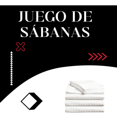 Juego De Sábanas King Size Dobby Suave Diseño Rayado 4 Pieza Blanco Rayas