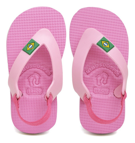 Chinelo Bebe Elastico Calcanhar Lindo Moderno Lavável Dia