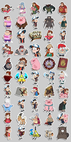 Pegatinas De Equipaje Gravity Falls Pvc Impermeabilization