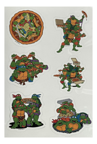 Calcomanía Tatuaje Temporal Hidrotransferible Tortugas Ninja Color Rojo Tortugas Ninja 2