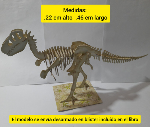 Pack Dinos: Revista + Crayones +stickers + 2 Dinos P/ Armar