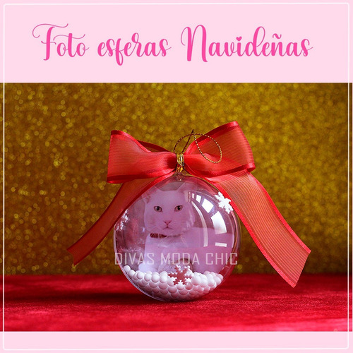 Imagen 3 de 6 de Esferas Navideñas Con Foto - Foto Esferas - Personalizadas