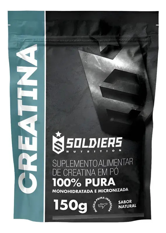 Creatina Monohidratada 150g Soldiers Nutrition 100% Pura Importada Performance Músculo Treino