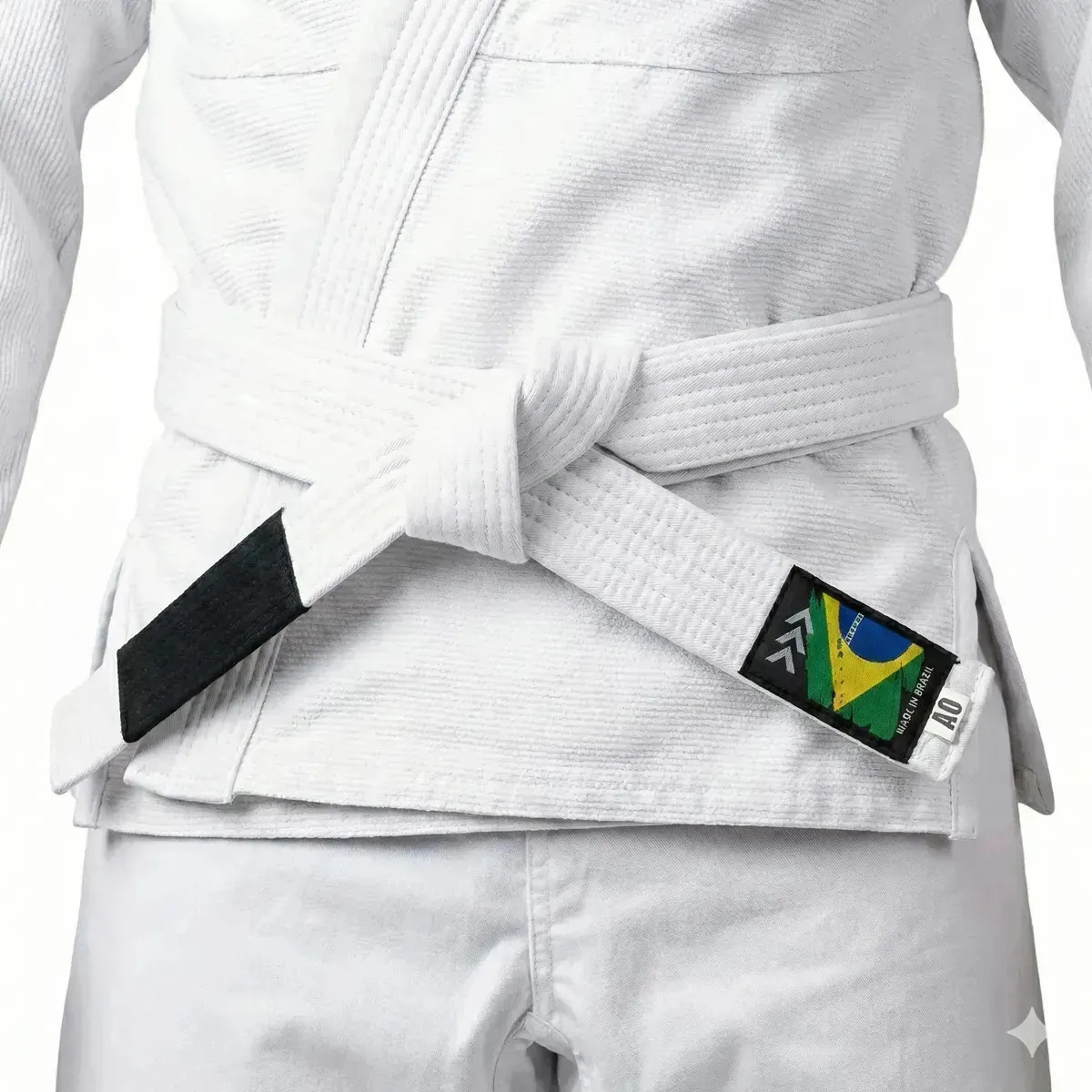 Faixa Jiu Jitsu Graduação Reforçada 100% Algodão Reforçada Branco M2