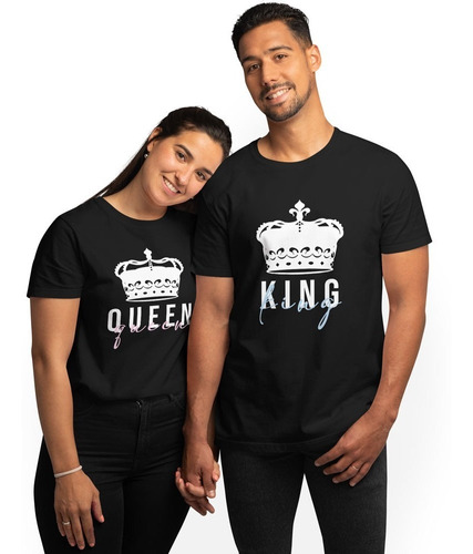 Playeras Pareja Novios Esposos Queen Y King Juntos Amor