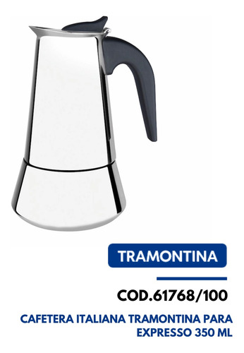 Cafetera Italiana Tramontina Para Expresso 350 Ml