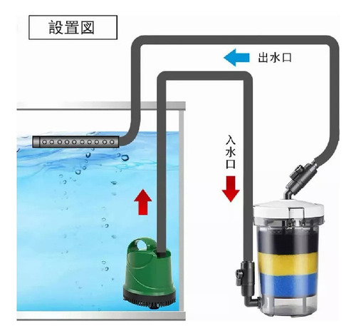 Para A De Filtro De Acuario Canister Para Pecera, Filtro