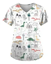 Comprar Uniformes De Trabajo De Enfermería Con Estampado De Animales