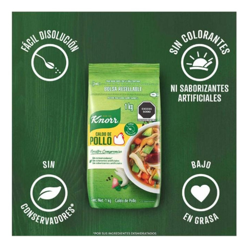 Caldo De Pollo Knorr 1 Kg Bolsa Resellable
